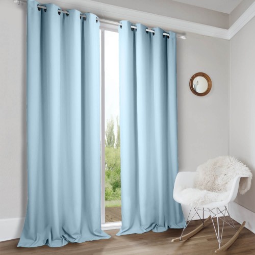 Zasłona gotowa na wymiar Panama Błękitna