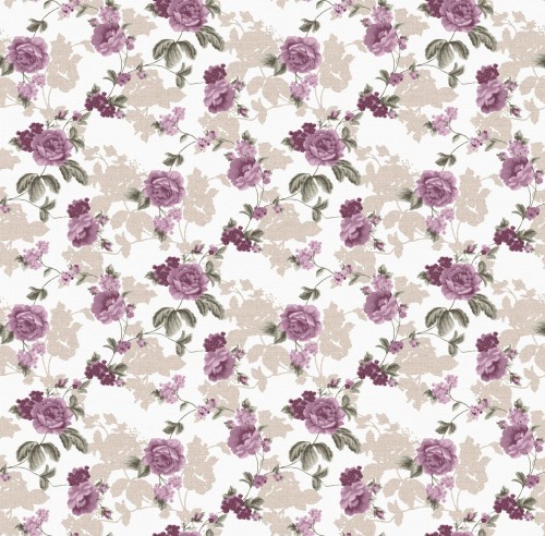 Tkanina Zasłonowa Drobne Różowe Kwiaty