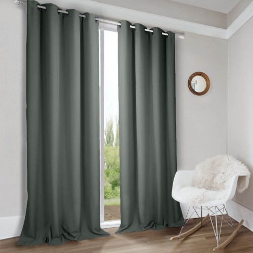 Zasłona gotowa na wymiar Panama Grafitowy