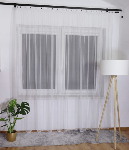 Markizeta Błyszcząca Shine Firana Gotowa Przelotki Taśma Na Wymiar