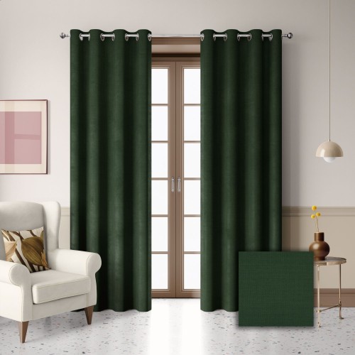 HAMPTON ZASŁONA GOTOWA DIMOUT 135cm x260cm 327 ZIELEŃ