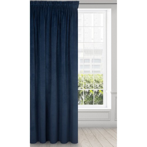 Zasłona Gotowa na Wymiar Welur 25 Navy Blue