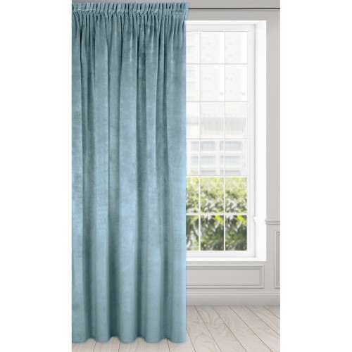 Zasłona Gotowa na Wymiar Welur 07 Błękitny