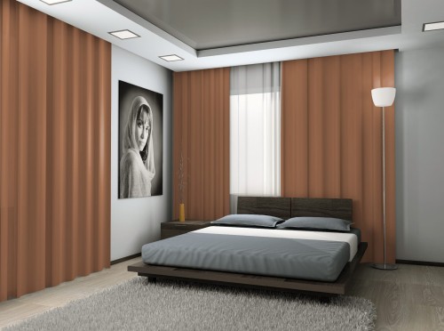 Zasłona Na Wymiar Blackout 157 Brąz Whisky Szer.: 145 cm