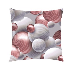 Poszewka Na Poduszkę Różowe Koła 3D