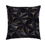 Poszewka Trójkąt Czarno-Złoty Trójwymiarowy