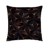 Poszewka Trójkąt Brązowo-Złoty Trójwymiarowy