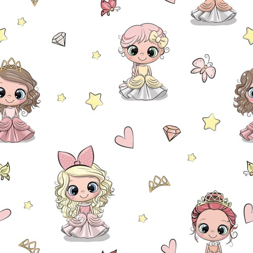 Tkanina Zasłonowa Princess Księżniczka Dziewczynki szer:140cm