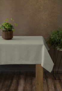 Obrus Gotowy Len Natura Szary Na Wymiar