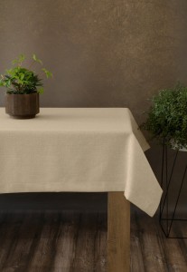 Obrus Gotowy Len Natura Latte Na Wymiar