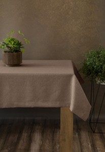 Obrus Gotowy Len Natura Cappuccino Na Wymiar