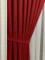 Zasłona Gotowa na Wymiar Velvet Milan Czerwony przelotki taśma