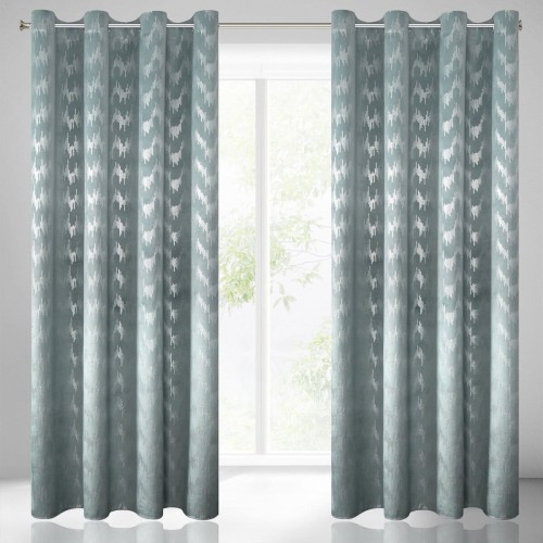 Zasłona gotowa CHILL na przelotkach Velvet 140x250 Morski