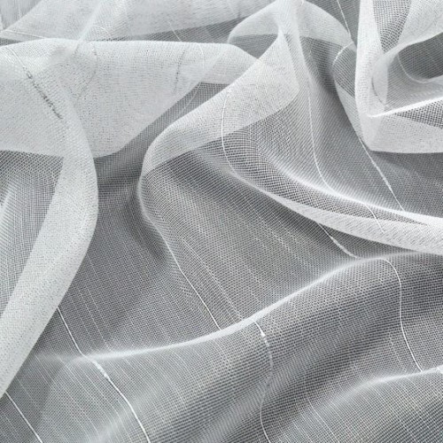 Firana Gotowa Na Wymiar Markizeta Deszczyk Srebrny Taśma Przelotki