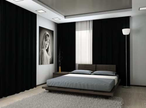 Zasłona Na Wymiar Blackout 33 Czarny Duża Szerokość