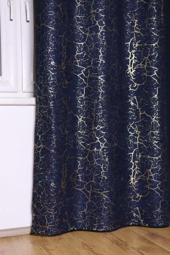 Zasłona Gotowa Marmur Velvet Granat ze Złotymi Zdobieniami Duża Szerokość i Wysokość Na Wymiar