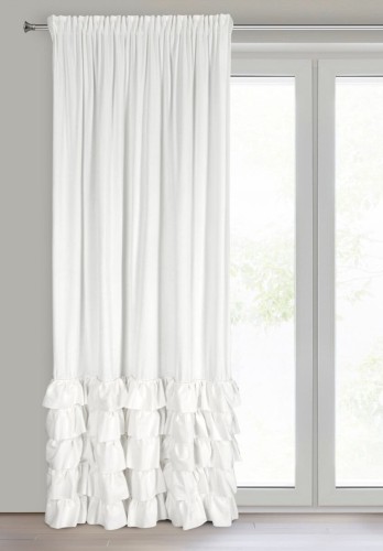 Zasłona gotowa CARLI na taśmie Velvet 140x250 Biała