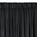Zasłona gotowa CARLI na taśmie Velvet 140x250 Czarna