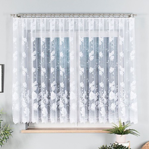 Firana Żakardowa 023025 Biała Na Metry wys:150CM