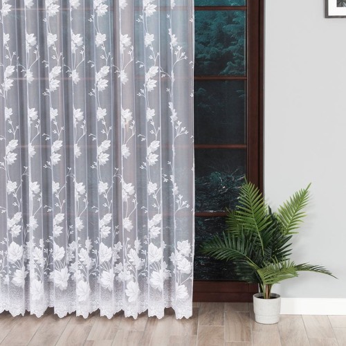 Firana Żakardowa 023025 Biała Na Metry wys:230CM