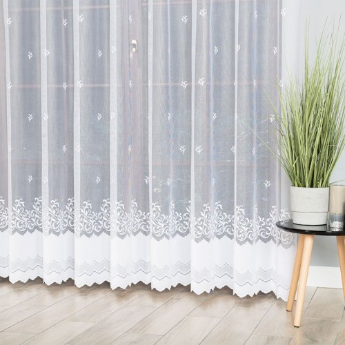Firana Żakardowa 023419 Biała  wys: 250 cm Na Metry