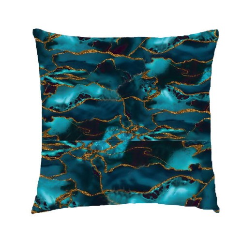 Poszewka Na Poduszkę Błękitny Marmur Wzory Dekoracyjna