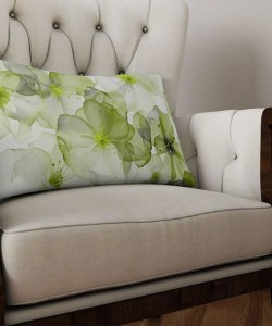 Poszewka Na Poduszkę Zielone Kwiaty