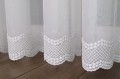 Firana z Haftem Bambus Gęsty PISELA Biała wys:300cm NA METRY