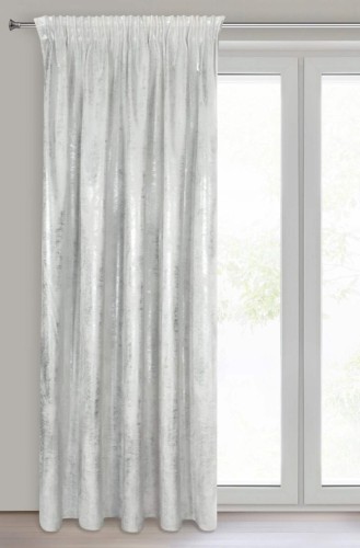 Zasłona Gotowa RENIA 140 x270 -biało-srebrna