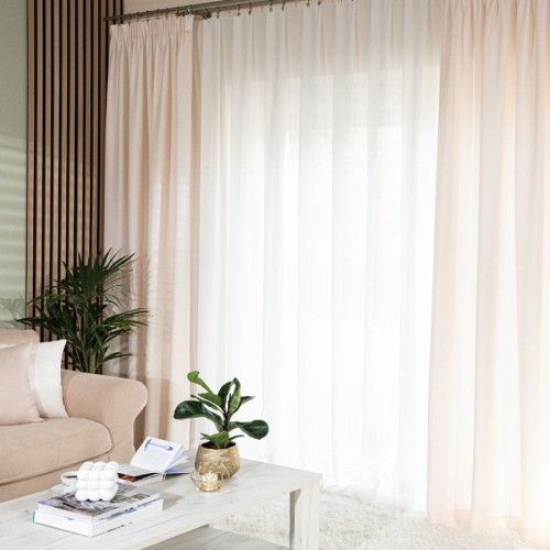 Zasłona Gotowa  na Taśmie JODEŁKA  Kremowa 140 cm x 250 cm