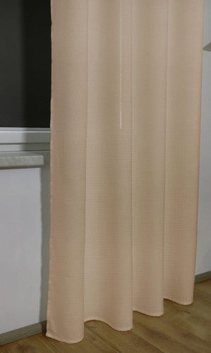 Zasłona Gotowa na Wymiar Oxford Gładka Beżowa przelotki taśma