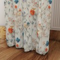 Zasłona Gotowa na wymiar Kolorowe Kwiaty szer. 145 cm przelotki taśma