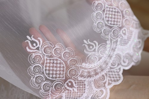 Firana z Haftem Bambus ANDROMEDA wys:300cm NA METRY 