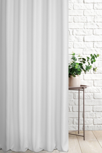 Zasłona Gotowa Kratka Kwadraty Białe  Na Wymiar