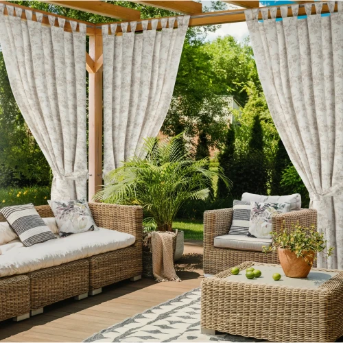 Zasłona Gotowa GARDEN12  WODOODPORNA 155x240 Subtelna Natura