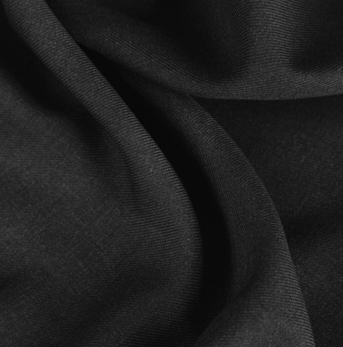 Tkanina Zasłonowa Polywool Czarna szer. 140 cm
