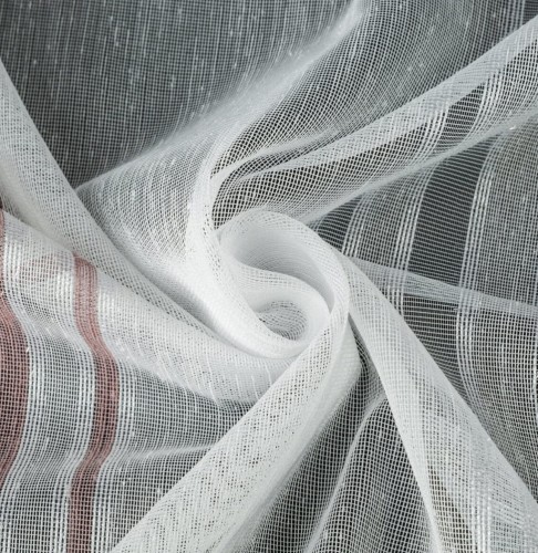 Tkanina Zasłonowa 50382 PASY  Pudrowy Róż szer. 300 cm