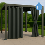 Zasłony Ogrodowe na wymiar Wodoodporne Grafit