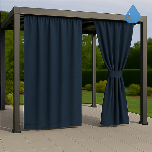 Zasłony Ogrodowe na wymiar Wodoodporne Granat