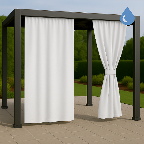Zasłony Ogrodowe na wymiar Wodoodporne Biały