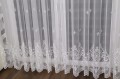 Firana Gotowa z Haftem Tiul Grecki KYRA Biała Taśma Przelotki  Na Wymiar
