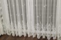 Firana Gotowa z Haftem Tiul Grecki KYRA Ecru Taśma Przelotki  Na Wymiar