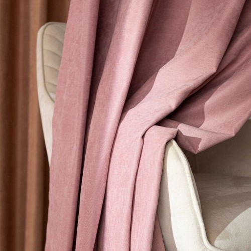 Zasłona Gotowa na Wymiar Velvet Milan Ciemny Pudrowy Róż przelotki taśma