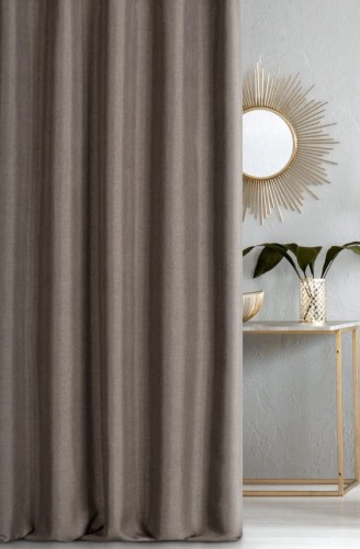 Zasłona Gotowa RUGGED Brązowa szer. 135 cm Na Wymiar