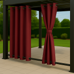 Zasłony Ogrodowe na wymiar Wodoodporne Bordo 12  Przelotki Góra i Dół