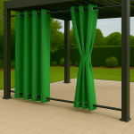 Zasłony Ogrodowe na wymiar Wodoodporne Trawa 31 Przelotki Góra i Dół