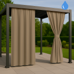 Zasłony Ogrodowe na wymiar Wodoodporne Cappuccino