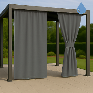 Zasłony Ogrodowe na wymiar Wodoodporne Szary