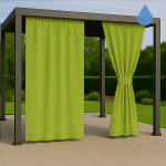 Zasłony Ogrodowe na wymiar Wodoodporne Limonka