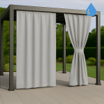 Zasłony Ogrodowe na wymiar Wodoodporne Jasny Popiel